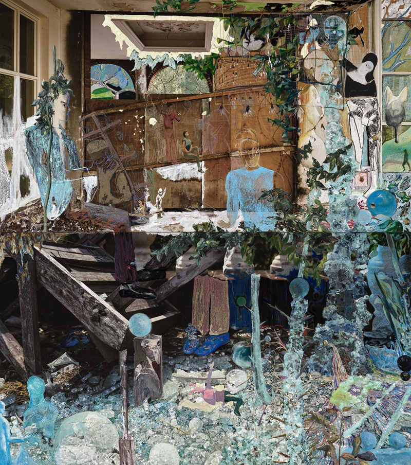 陈彧君 《小王子》 水彩纸上综合材料 302x266cm 2022