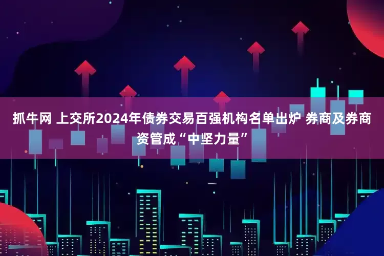 抓牛网 上交所2024年债券交易百强机构名单出炉 券商及券商资管成“中坚力量”